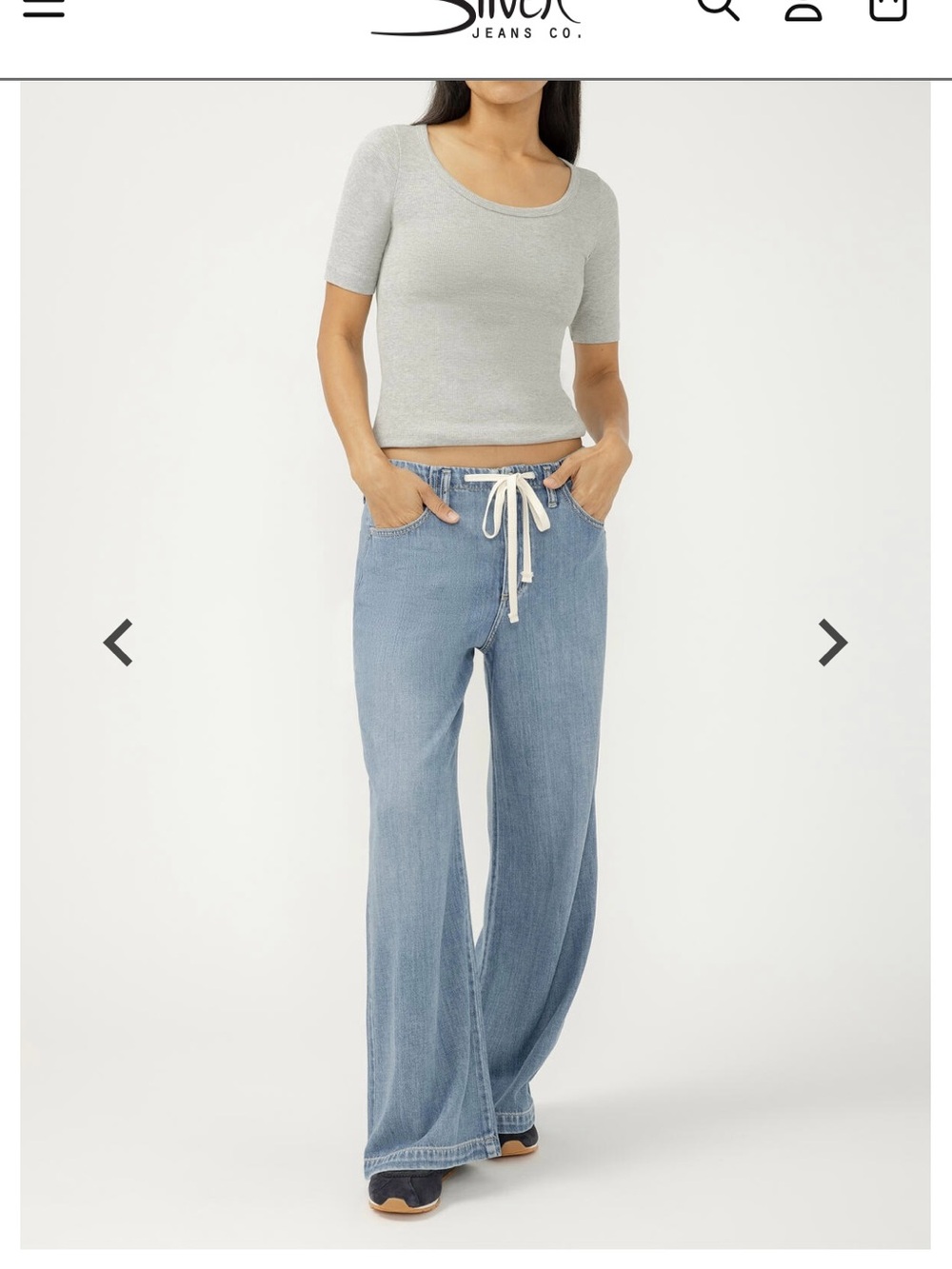 Silver Jeans Co Wide Leg Drawstring Beach
Jeans